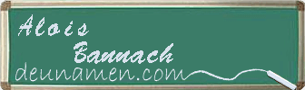 Alois Bannach Visitenkarte